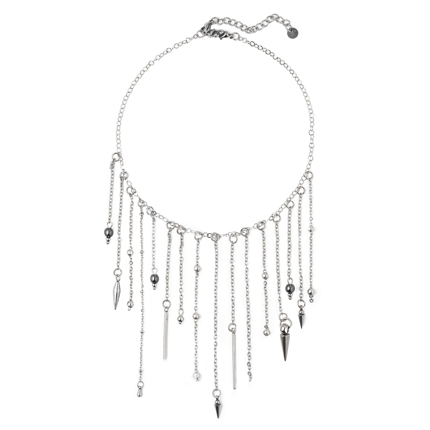 Gargantilla/ Accesorio extra para collar "Camaleón" "Punk lujo blanco"