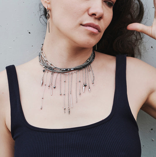 "Chameleon + Rock and Roll Long" Necklace