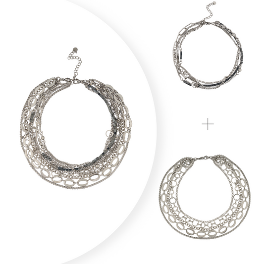 Necklace / bracelet "Barbed wire style pearls"