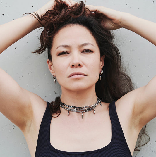 Necklace / bracelet "Barbed wire style pearls"