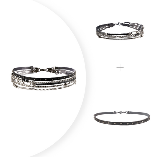 Necklace / bracelet "Barbed wire style pearls"