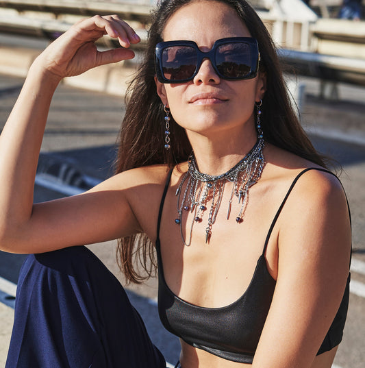 "Chameleon + Punk Black Luxury" Necklace