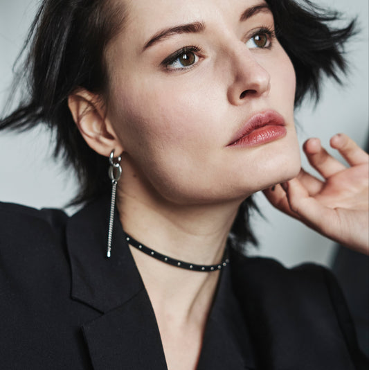 Necklace / bracelet "Barbed wire style pearls"