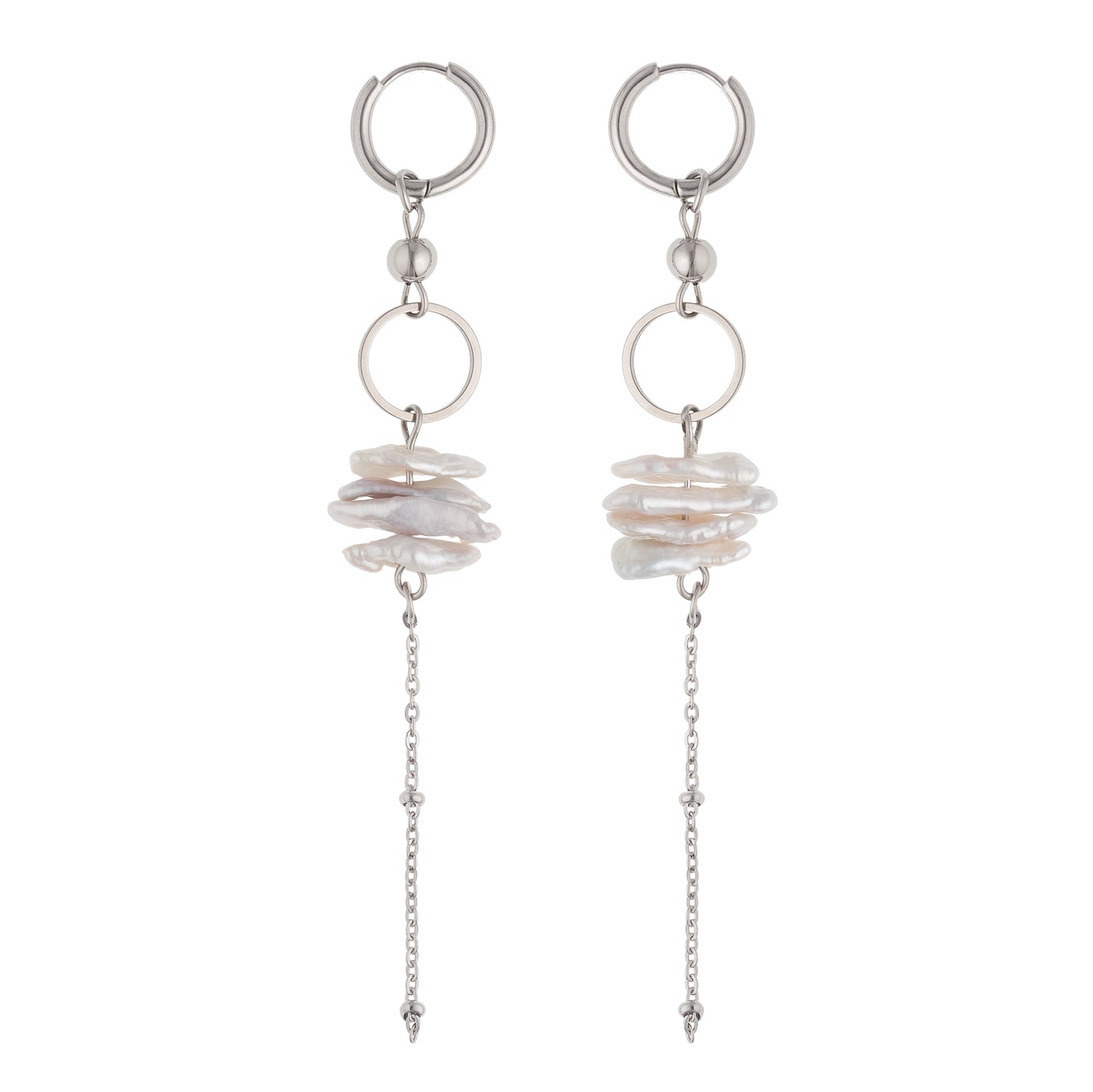 Pendientes "Alambre de perlas"