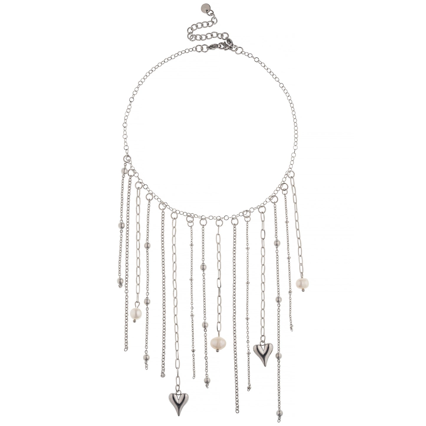 Gargantilla/ Accesorio extra para collar "Camaleón" "Corazones + Perlas"