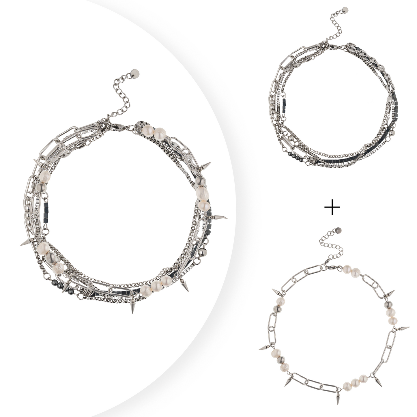 Gargantilla de perlas/ Accesorio extra para collar "Camaleón"/Pulcera
