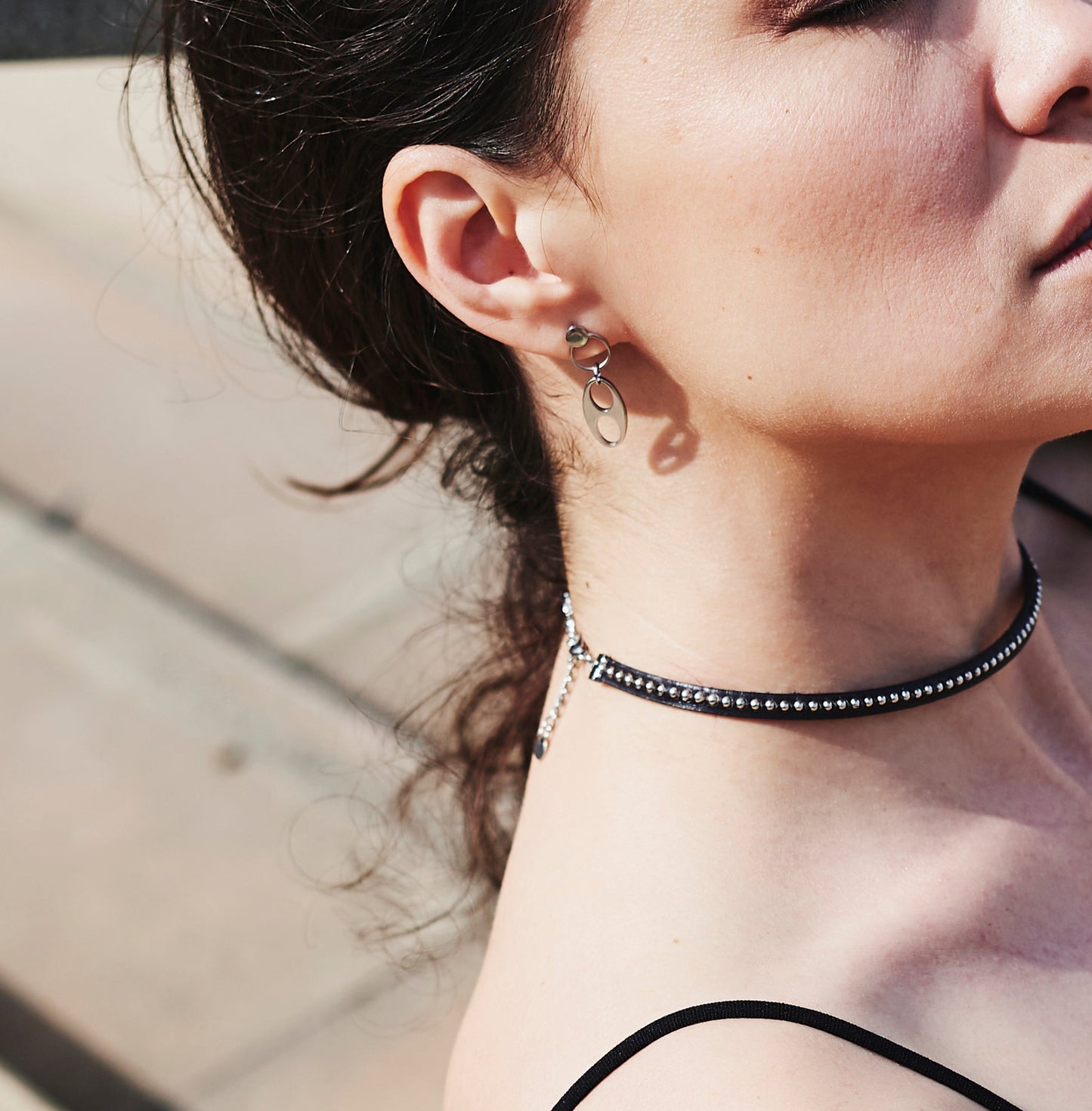 Pendientes "Infinito N7" cortos