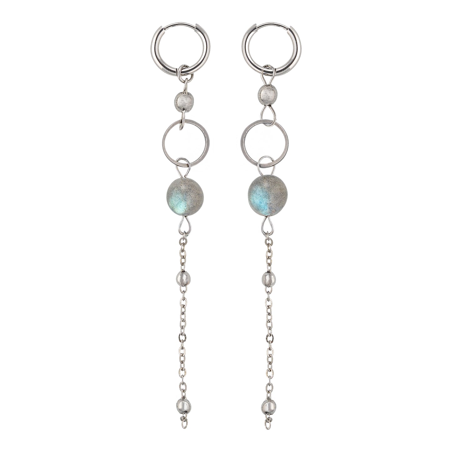 Pendientes de piedra labradorita