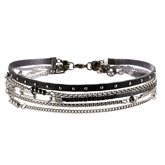 Necklace / bracelet "Barbed wire style pearls"