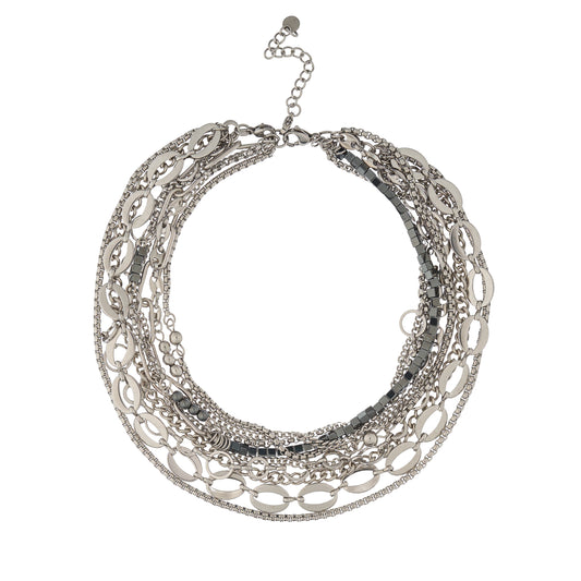 Necklace / bracelet "Barbed wire style pearls"