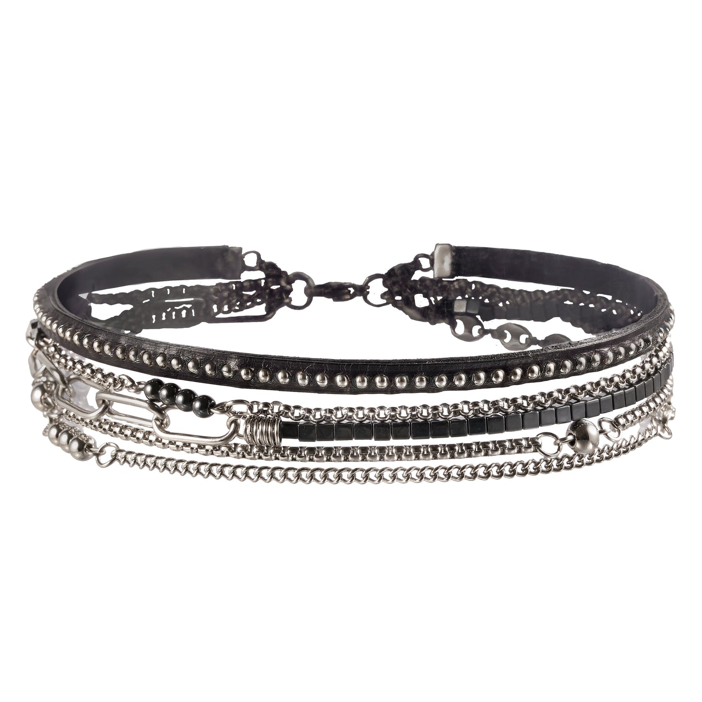 Necklace / bracelet "Barbed wire style pearls"