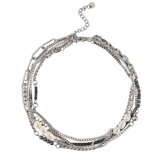 Collar " Camaleón + Perlas"