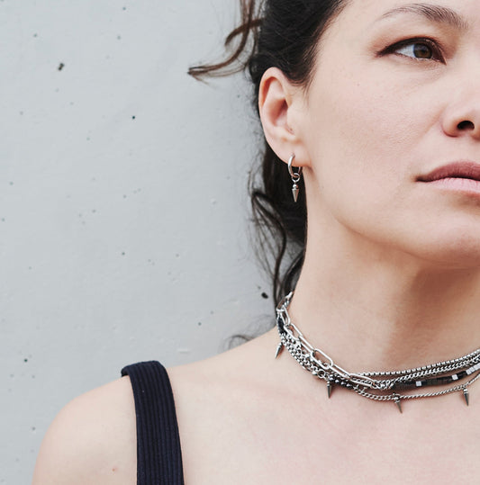 Studded earrings. Option 1.