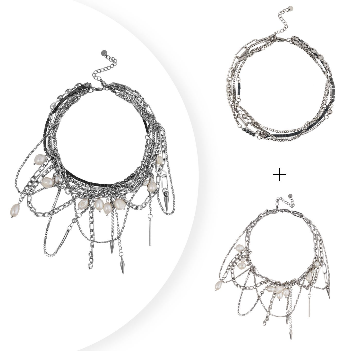 "Chameleon + Punk Luxury White" Necklace