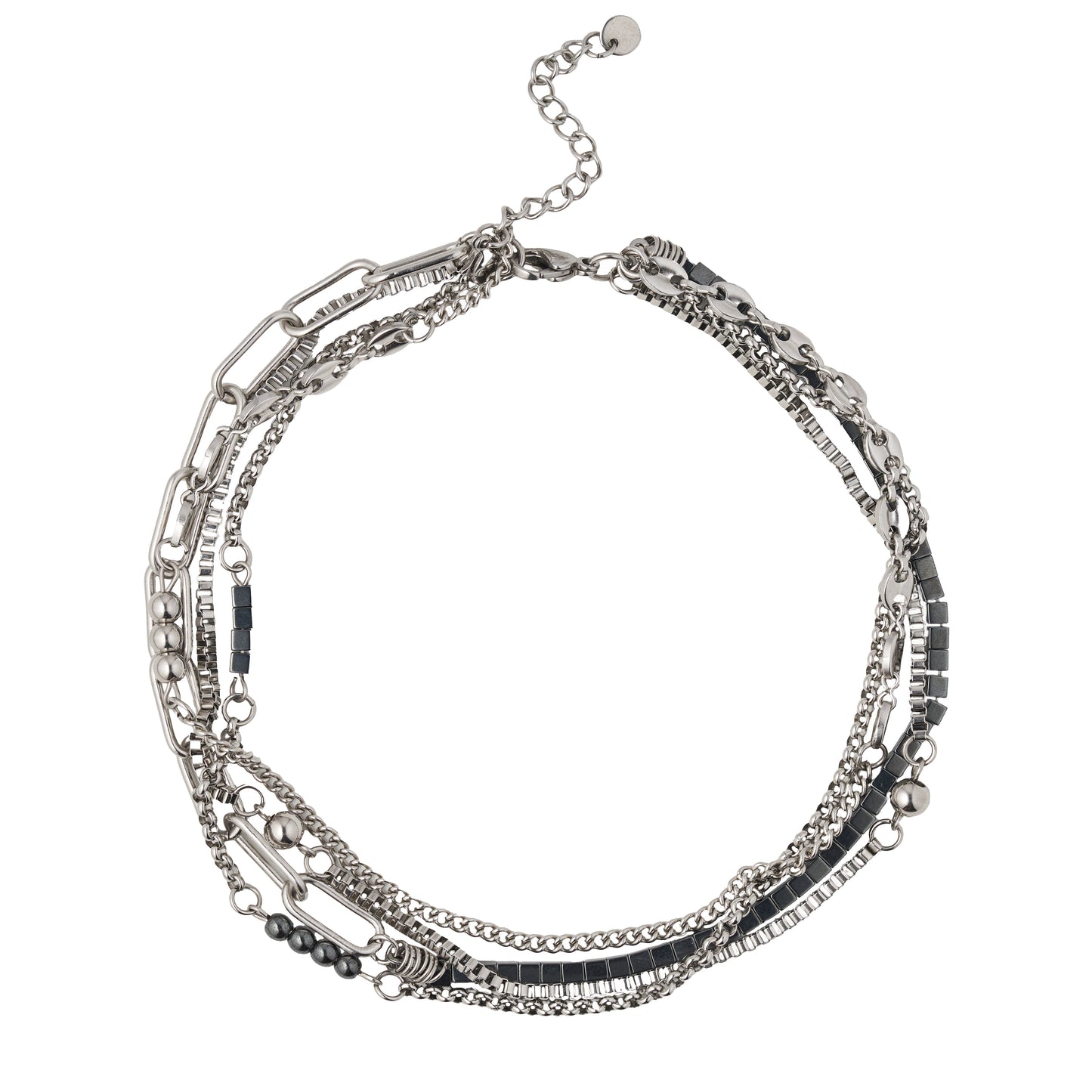 Necklace / bracelet "Barbed wire style pearls"