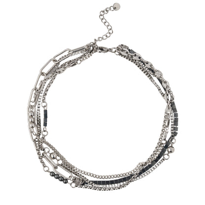 Necklace / bracelet "Barbed wire style pearls"