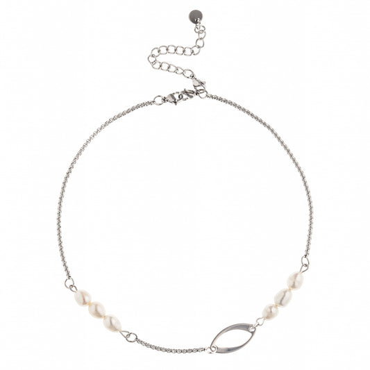 Gargantilla/ Accesorio extra para collar "Camaleón" "Perlas"