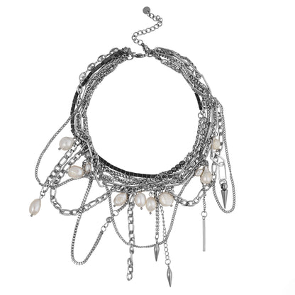 "Chameleon + Punk Luxury White" Necklace