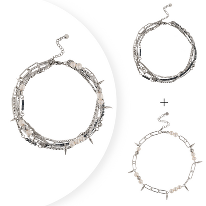 Gargantilla de perlas/ Accesorio extra para collar "Camaleón"/Pulcera