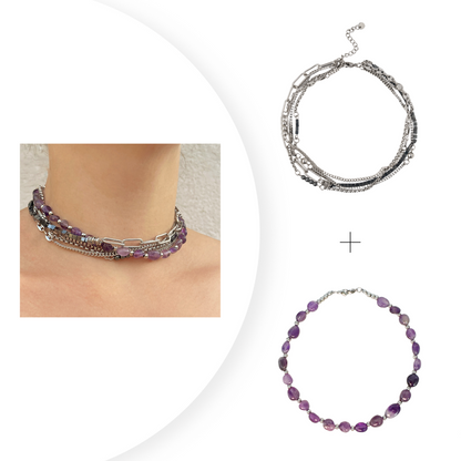 Necklace / bracelet "Barbed wire style pearls"