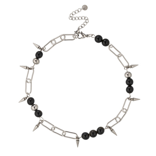 Gargantilla de obsidiana/ Accesorio extra para collar "Camaleón"/Pulcera