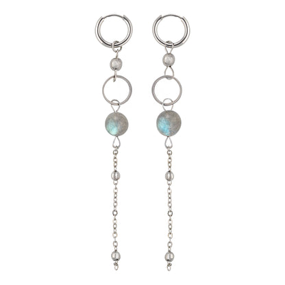 Pendientes de piedra labradorita