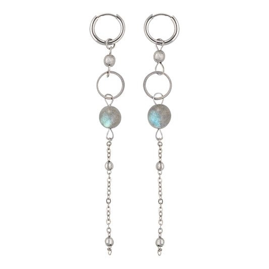 Pendientes de piedra labradorita